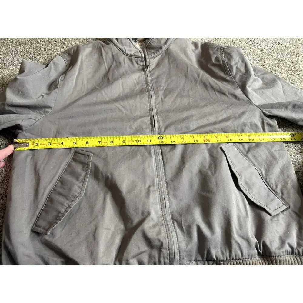 Y2K 7 Seven for All Mankind Jacket Men’s Bomber Flight Vintage Taupe Sz Large